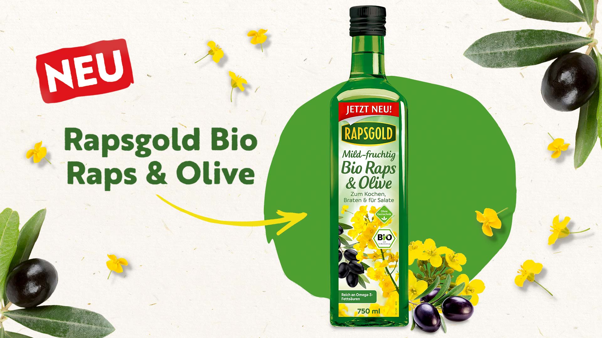 Keyvisual Raps & Olive Bio Desktop